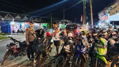 Polsek Ngabang Patroli Malam, Cafe dan UMKM Jadi Sasaran Sambang Kamtibmas
