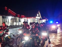 Patroli Gabungan TNI-Polri Jaga Kondusifitas Malam di Kota Ngabang